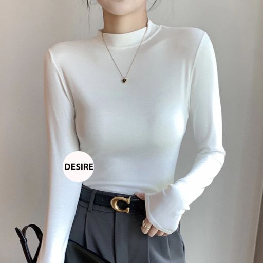 Desire Store, Áo thun dài tay cổ lọ cổ cao lửng chất thun len mềm mại ấm áp mùa thu đông H535 - 120.000 ₫
