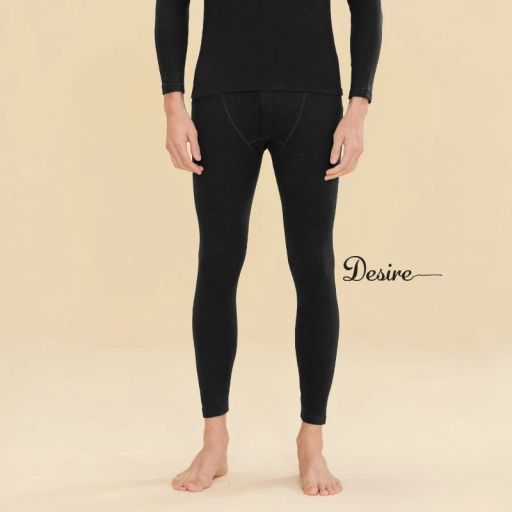 Quần dài giữ nhiệt len lông cừu cashmere kháng khuẩn 7A cho nam quần legging bó sát chống lạnh DESIRE QGN-01 Đen L (45-65kg) - Available variant