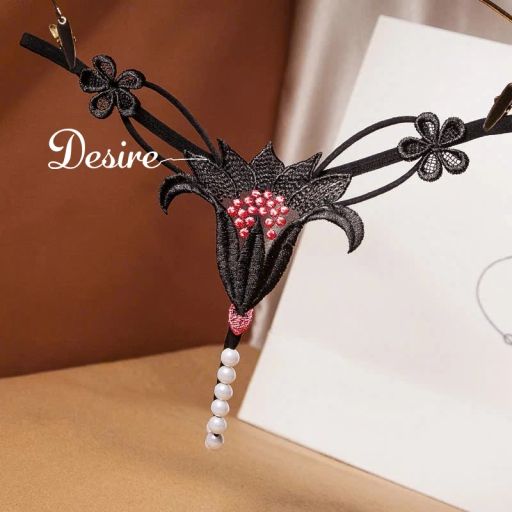 Quần lót ren hoạ tiết hoa siêu gợi cảm sexy DESIRE QL-2249 Đen 1 quần - Available variant