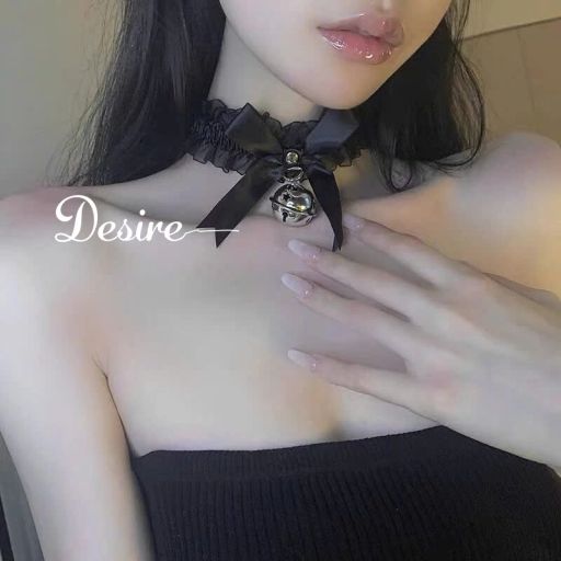 Bờm lông Mèo và Vòng cổ Chocker chất liệu ren Phụ kiện Cosplay Sexy DESIRE Vòng VC-002 Đen - Available variant