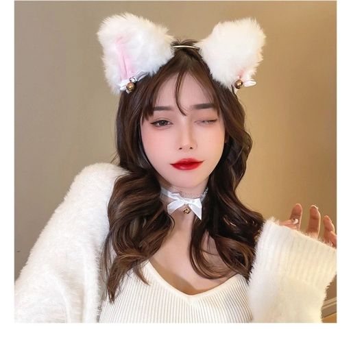Bờm mèo lông sang trọng - Cài tóc mèo Hoá trang Cosplay đủ mẫu đáng yêu gợi cảm DESIRE Mèo lông trắng #2 - Available variant