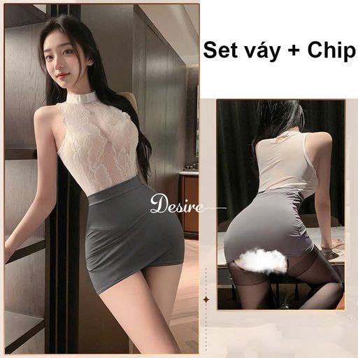 Bộ đồ ngủ hóa trang Cosplay Cô Thư Kí gợi cảm DESIRE VN-1142 Set Cơ Bản - Available variant