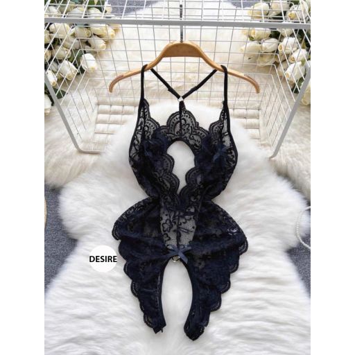 Bodysuit ren Jumpsuit ren váy ren xuyên thấu gợi cảm sexy DESIRE VN-8413 Đen L - Available variant