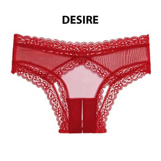Quần lót ren xẻ mông phong cách gợi cảm sexy QL-010 Đỏ (Lẻ 1 quân) M (40-55kg) - Available variant