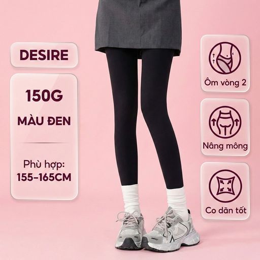 Quần Tất Legging Len Tăm Nữ Cao Cấp Giữ Nhiệt, Có Đế Chống Trơn Trượt, Chất Len Dày Dặn Co Giãn 4 Chiều KF7029 Màu Đen Freesize (40-60kg) - Available variant