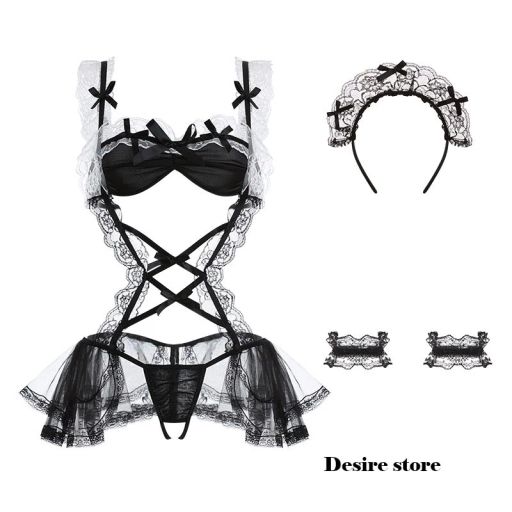 Bộ đồ ngủ Cosplay cô hầu gái gợi cảm quyến rũ DESIRE VN-8472 Set ko tất - Available variant