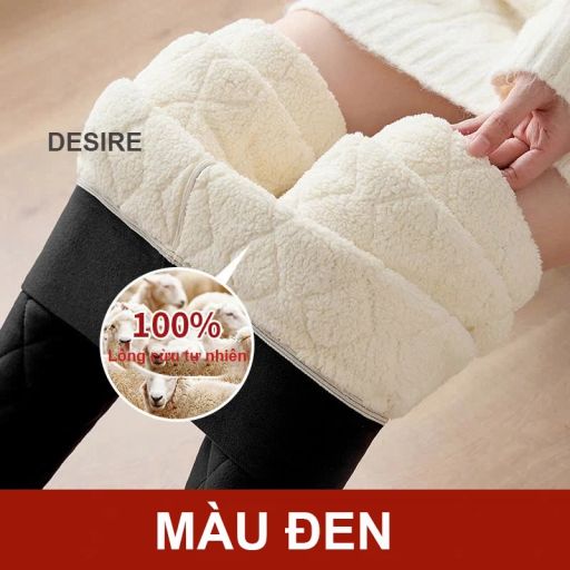 Desire Store, Quần legging lưng cao lót lông cừu dày nhung mịn giữ nhiệt mùa đông ấm áp định hình dáng QGN-9134-1 - 245.000 ₫