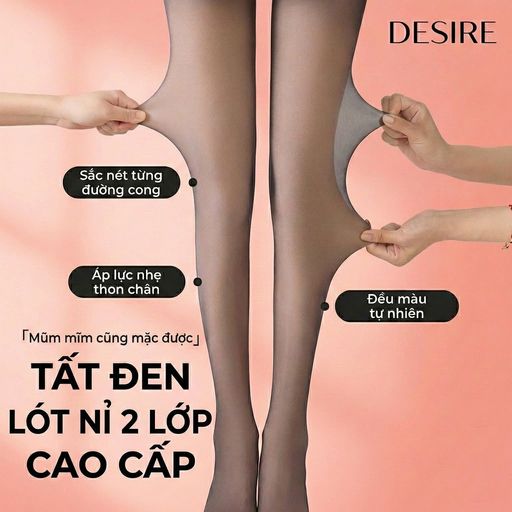Desire Store, Tất quần đen lót da 120G dày hai lớp lót nỉ giữ ấm che khuyết điểm định hình dáng CHÍNH HÃNG BONAS T-014 - 300.000 ₫