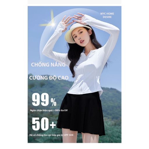 Desire Store, Áo Khoác Chống Nắng Băng Lụa Lạnh Thoáng Khí Chính Hãng MYC HOME Phong cách mùa hè CNMYC-01 - 190.000 ₫