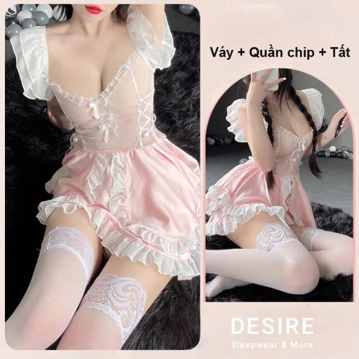 Tùy chọn Màu sắc: Set cơ bản Hồng +Tất