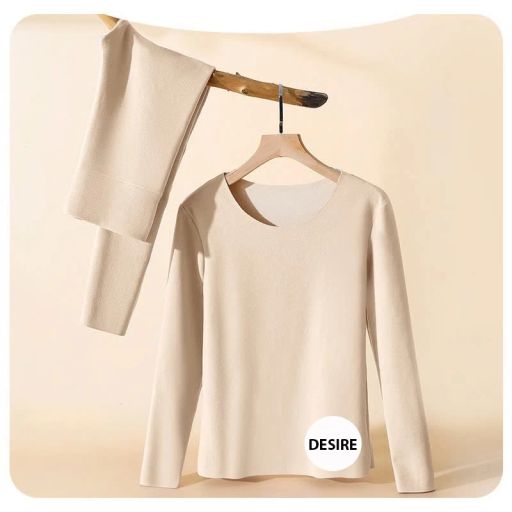 Đồ bộ giữ nhiệt chất Nhung lót sợi nhiệt Derong mềm siêu nhẹ mùa đông ấm áp DGN-9093 Nguyên bộ Da M - Available variant
