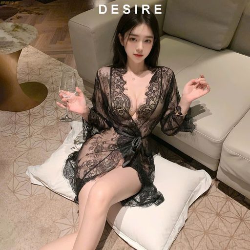 Desire Store, Áo choàng ngủ ren lưới xuyên thấu phong cách sang chảnh DESIRE VN-6171 - 309.000 ₫