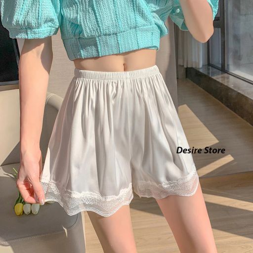 Quần đùi lụa mặc nhà DESIRE mát mịn mùa hè QL-018 Trắng L - Available variant