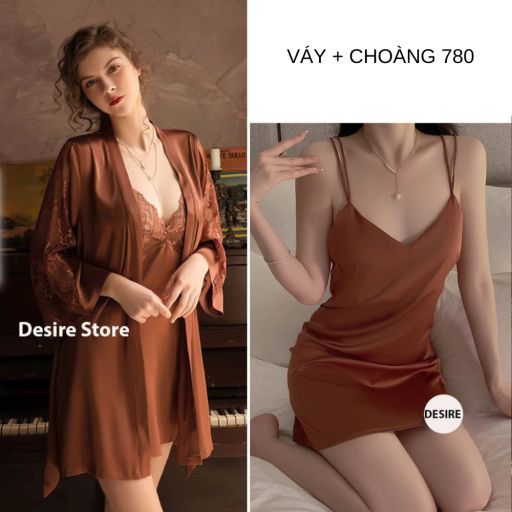 Tùy chọn Màu: Váy + Choàng Cam