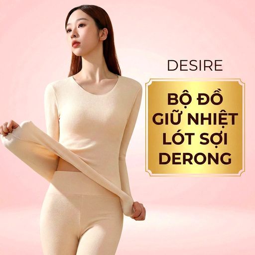 Desire Store, Đồ bộ giữ nhiệt chất Nhung lót sợi nhiệt Derong mềm siêu nhẹ mùa đông ấm áp DGN-9093 - 275.000 ₫