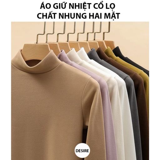 Desire Store, Áo cổ lọ chất Nhung hai mặt siêu mịn giữ nhiệt mùa đông ấm áp DESIRE H319 - 129.000 ₫