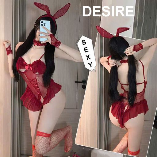 Desire Store, 8584 Bộ đồ ngủ Cosplay Cô Nàng Thỏ sexy đầy đủ phụ kiện - Bodysuit thiết kế xẻ đáy DESIRE - 400.000 ₫