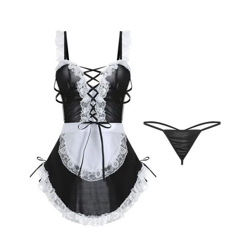 Bộ đồ ngủ váy ngủ cosplay cô hầu gái gợi cảm sexy hàng chính hãng GUIRUO QC loại 1 Desire VN-1668 Set cơ bản L (40-60kg) - Available variant