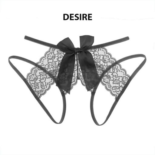 Quần lót ren lọt khe dây xẻ đáy gợi cảm sexy DESIRE QL-012 Đen (Lẻ 1 quần) M - Available variant