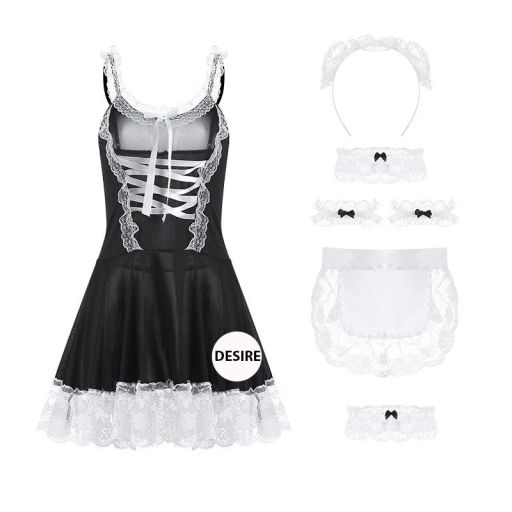 Đầm ngủ cosplay hầu gái váy ngủ ren sexy cosplay Cô hầu gái Nhật Bản hàng chính hãng GUIRUO QC loại 1 gợi cảm VN-612 Set không tất M (40-52kg) - Available variant