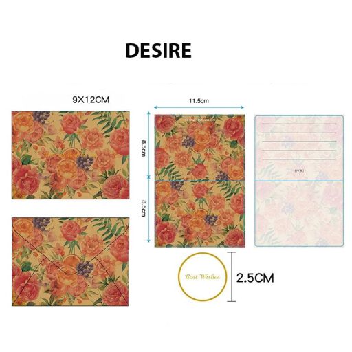 Thiệp kraft cao cấp tranh sơn dầu cao cấp (Bộ 1 thiệp 1 bì) chúc mừng sinh nhật, cảm ơn Hoạ tiết 3 - Available variant