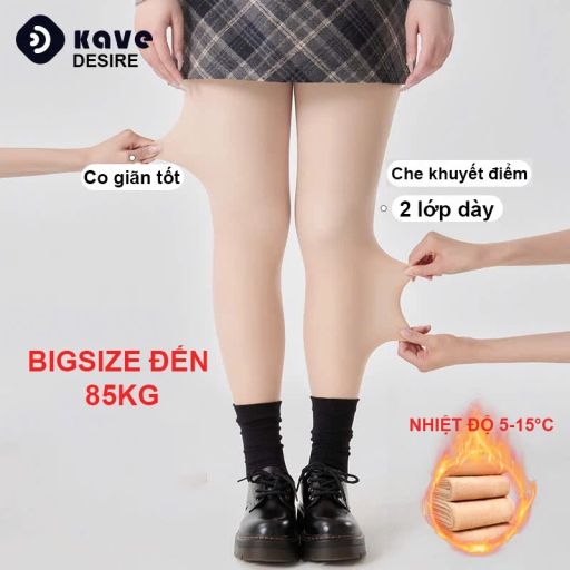 Desire Store, Quần tất nữ BIGSIZE (60-85KG) Dày 160G hai lớp lót nỉ giữ ấm che khuyết điểm định hình dáng BONAS DS2051 - 310.000 ₫