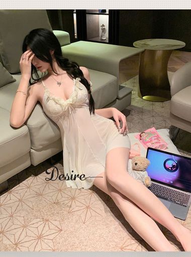 Desire Store, Váy ngủ lưới phối ren bèo hoa trước ngực kèm chip DESIRE VN-1122 - 199.000 ₫