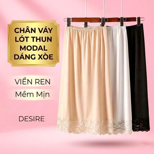 Desire Store, Chân Váy lót thun modal  (gỗ sồi) dáng xòe rộng thoải mái - Chân váy mặc lót thun mịn mát Desire VN-064 - 70.000 ₫