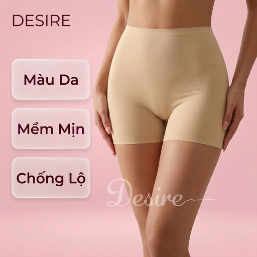 Quần đùi mặc váy su lụa băng tàng hình không đường viền chống lộ chính hãng SACRED BIRD QL-030 Da đậm M - Available variant