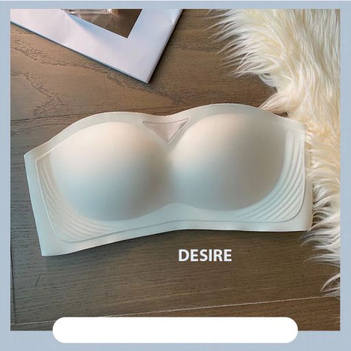 Áo lót quây CHỐNG TỤT nâng ngực su Áo cup ngực không dây không gọng Desire 401 Kem sữa S/32/70AB - Available variant