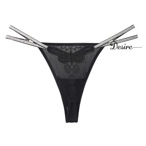Quần lót vải mềm mại hai dây siêu gợi cảm sexy DESIRE QL-035 Đen 1 quần - Available variant