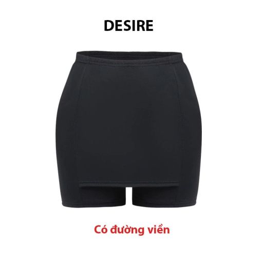 Quần Đùi Mặc Váy Vạt Chống lộ Su lạnh Có đường viền 30cm Thoáng Mát Cạp Cao Quần bảo hộ QL-025 Đen trơn có viền L - Available variant