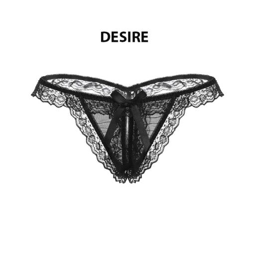 Desire Store, Quần lót lọt khe ren xẻ đáy màu đen cao cấp QLN-1136 - 62.000 ₫