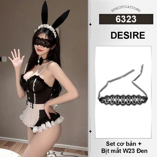 Tùy chọn Màu sắc: Set + bịt mắt W23 đen