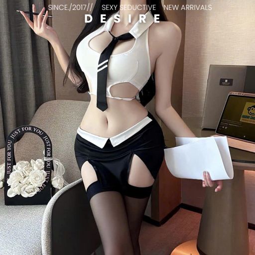 Desire Store, Set váy ngủ Cosplay CÔ THƯ KÝ đầy đủ phụ kiện phong cách sexy gợi cảm DESIRE VN-1269 - 300.000 ₫