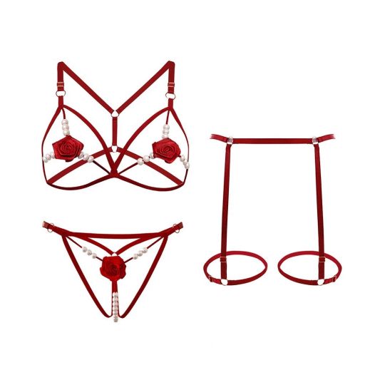 Bộ đồ lót liền thân kèm đai dây Bodysuit gợi cảm sexy DESIRE VN-076 ĐỎ ĐÔ 075 - Available variant