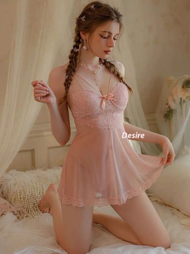 Desire Store, Váy ngủ ren có mút đệm nâng ngực kèm quần chip gợi cảm VN-8752 - 160.000 ₫