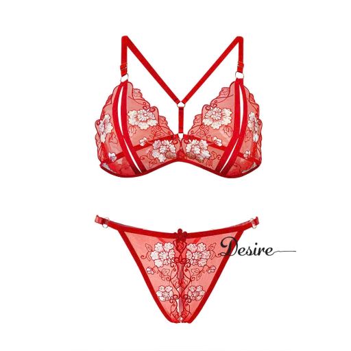 Váy ngủ ren không gọng chất mềm mịn sexy gợi cảm DESIRE VN-080 Đỏ tươi 1 bộ - Available variant