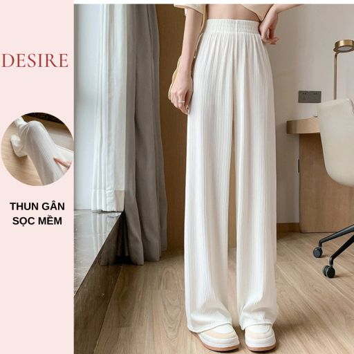 Desire Store, Quần Culottes Nữ Quần Dài Nữ Cạp Chun Ống Rộng Vải Thun H789 - 120.000 ₫
