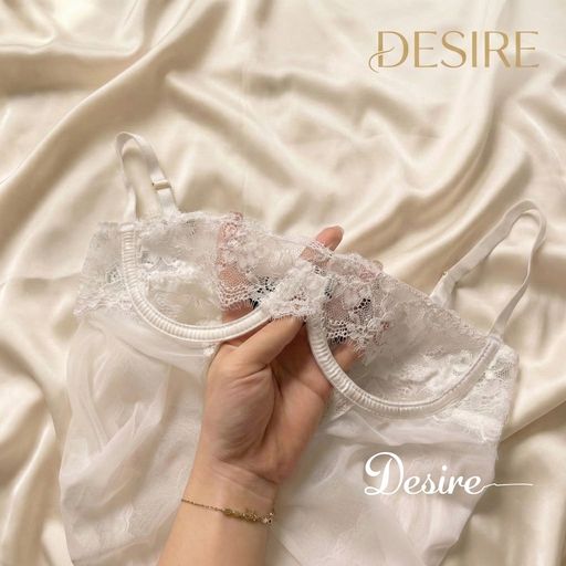 Bộ váy ngủ liền thân Bodysuit ren có gọng DESIRE VN-8914 Váy Trắng M(40-52kg) - Available variant