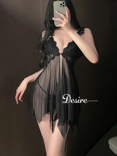 Desire Store, Váy Ngủ Ren Cài Trước Xuyên Thấu Sexy Kèm Quần Chip DESIRE VN-1052 - 180.000 ₫
