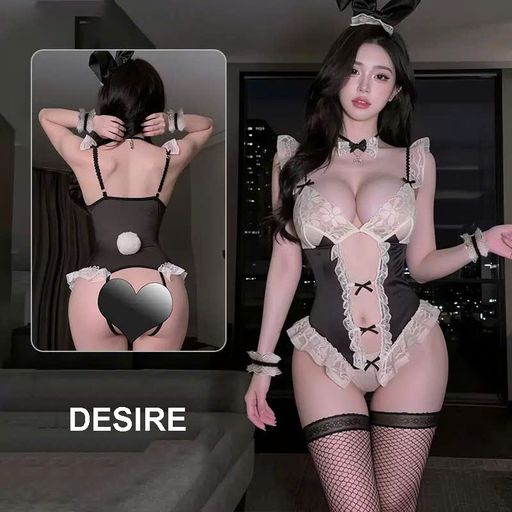 Desire Store, T060 Set Cosplay Cô Nàng Thỏ đầy đủ phụ kiện - Bodysuit ren xuyên thấu sexy DESIRE - 400.000 ₫