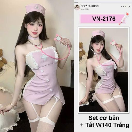 Tùy chọn Màu Sắc: Bộ Hồng + TấtW140 Trắng