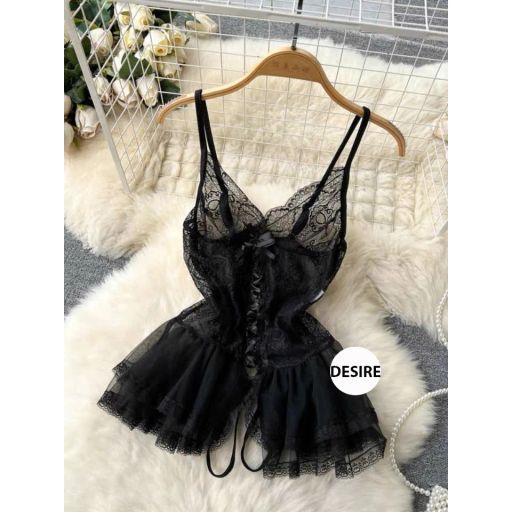 Váy ngủ ren ôm body xẻ đáy tôn dáng gợi cảm sexy VN-8494-2 Đen - Available variant