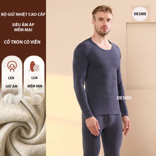 Tùy chọn Màu sắc: Bộ cổ tròn viền Xanh