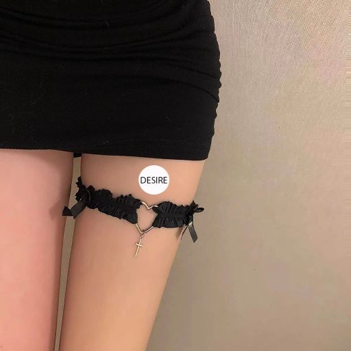 Vòng đeo chân - Vòng đeo cổ - Choker Phụ kiện cosplay gợi cảm RC-001 Vòng chân Đen Freesize - Available variant