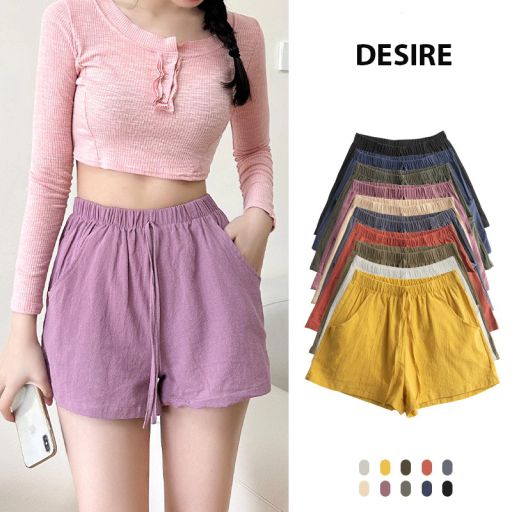 Desire Store, Quần đùi vải đũi nữ mát mẻ mùa hè QN-005 - 80.000 ₫