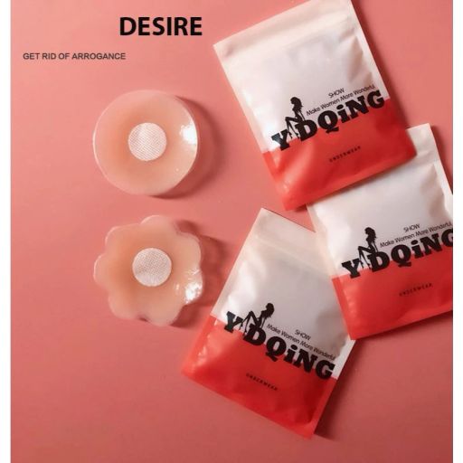 Miếng dán ngực - Miếng dán đầu ti dán nhũ hoa silicon Không nâng (6,5cm) DESIRE MD-001 Túi zip 1 cặp - Available variant