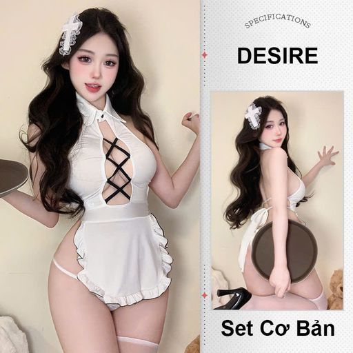 Váy ngủ Cosplay cô hầu gái phong cách nhẹ nhàng nữ tính quyến rũ DESIRE VN-2151 Set Cơ Bản F - Available variant