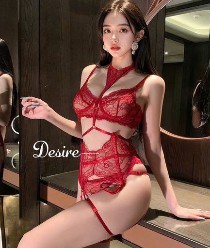 Desire Store, 6453 Bộ Bodysuit kèm dây đeo tất thiết kế có gọng ngực phong cách sexy quyến rũ DESIRE - 400.000 ₫